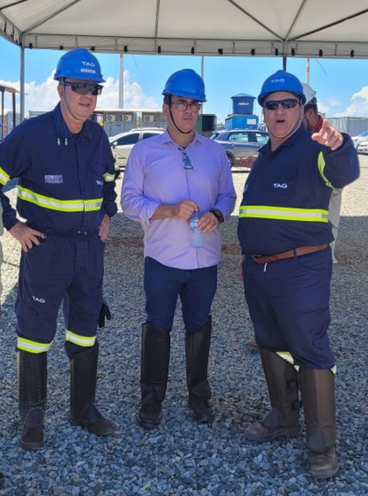 Presidente da Adema visita obras do Projeto de Conexão do Terminal Sergipe, na Barra dos Coqueiros