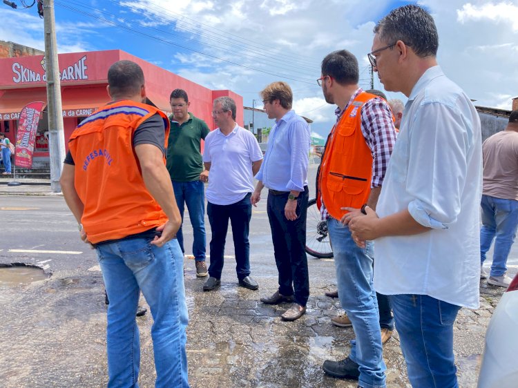 Deputado Marcelo Sobral visita locais afetados pela enchente e se solidariza com população itaporanguense