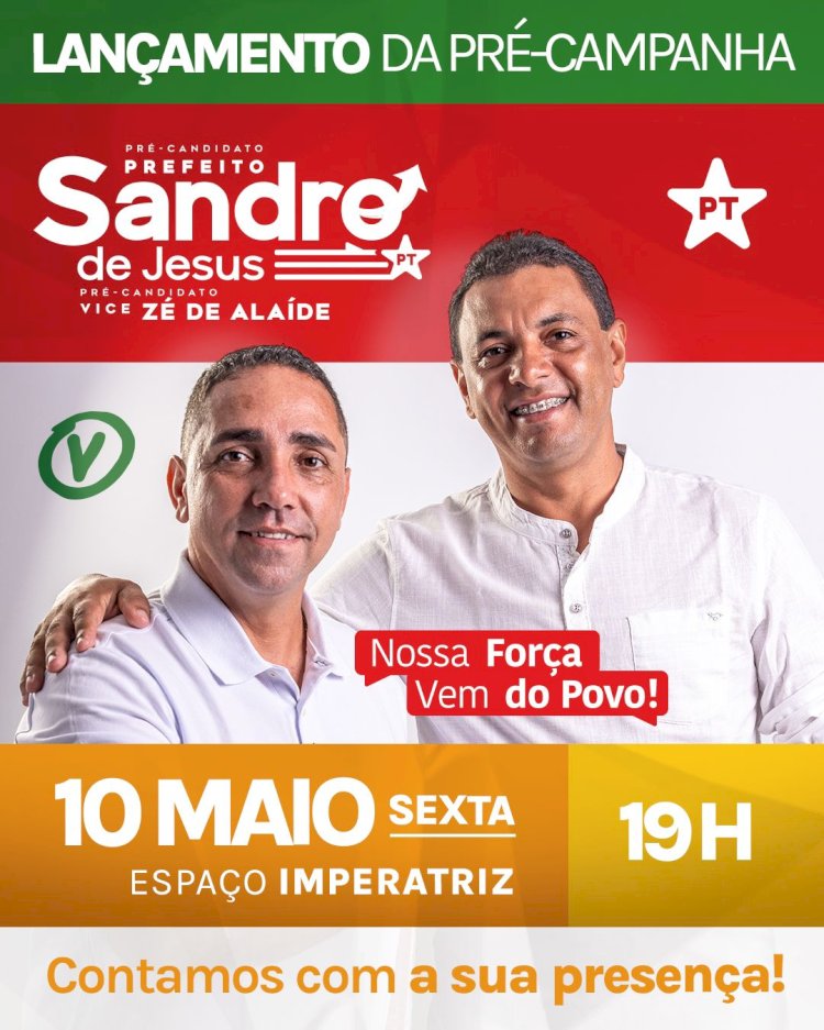 Cristinápolis aguarda mega evento de lançamento de pré-candidaturas de Sandro de Jesus e Zé de Alaíde
